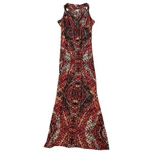 Boho Beaded Detail Sleeveless Maxi Dress Small